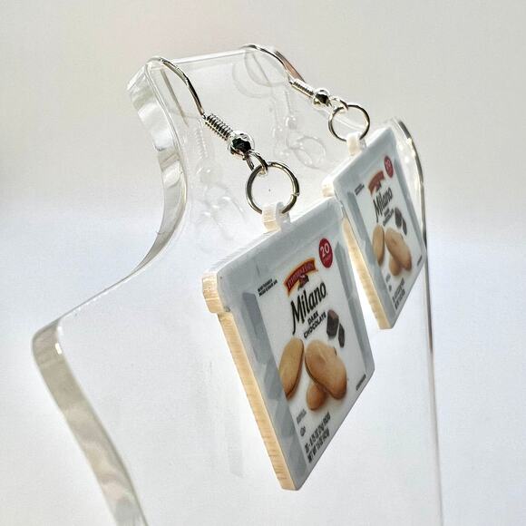 Milano Earrings - Cookie Earrings - Snack Earrings - Food Accessories - Picture 2 of 7
